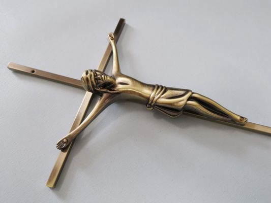 18 Inch Funeral Coffin Fittings 8001E Antique Brass Color Length EP For Gold