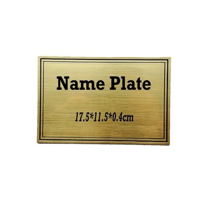 Laminated Brush Gold Casket Nameplates 8" European Style