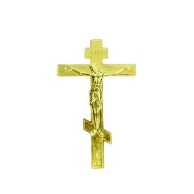 Gold Silver Copper Plastic Orthodox Crucifix For Funeral Coffin And Casket