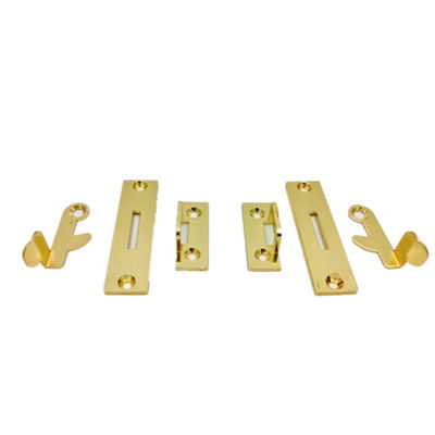 Steel Zamak Casket Lid Lock Casket Hardware Kit Gold Plated