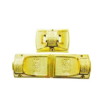 Square Oversize American Style Casket Corners Gold Plated With 0.66m Short Bar