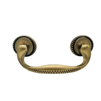 Brass Plated Movable Casket Bar 20*9cm With Screw Rod European Style