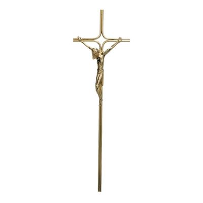 Metal Funeral Coffin Crucifix 8042 Decoration Gold Plated Color