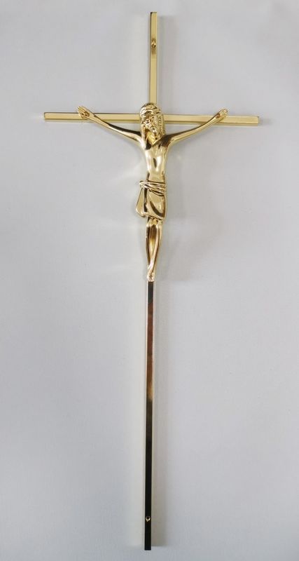 18 Inch Funeral Coffin Fittings 8001E Antique Brass Color Length EP For Gold