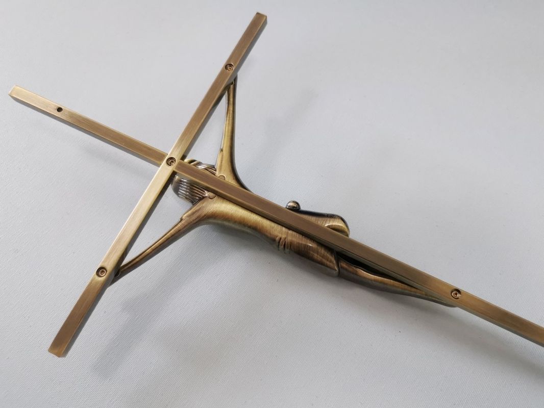 18 Inch Funeral Coffin Fittings 8001E Antique Brass Color Length EP For Gold