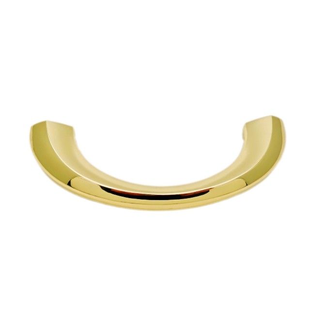 Die Casting Polished Brass Coffin Handles Zinc Alloy 20*7.5cm Half Moon Design