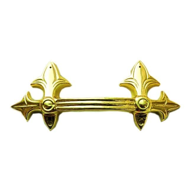 Recycled PP Funeral Coffin Decorations Gold Plated Coffin Crucifix