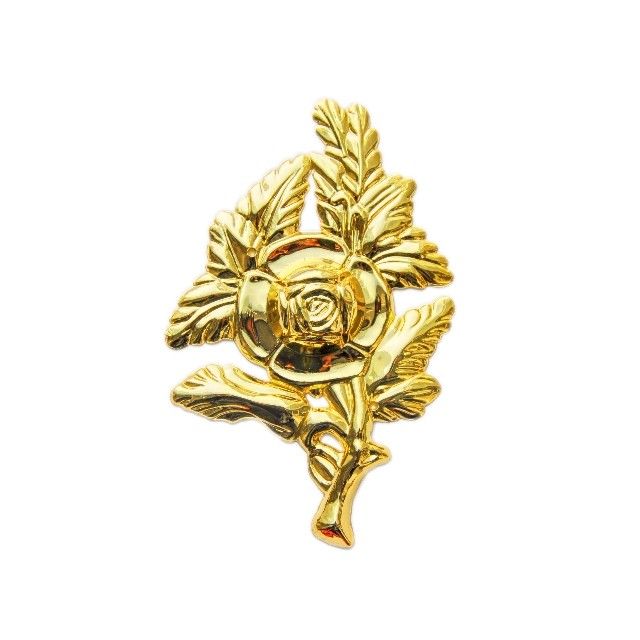 Recycled PP Funeral Coffin Decorations Gold Plated Coffin Crucifix