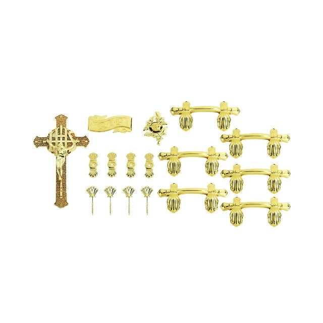 13pcs Coffin Handles And Accessories Set Adult Use Vucuum Metalization Coated