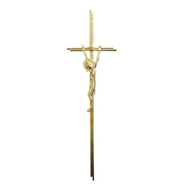 Double Steel Wire Funeral Crucifix For Italy Wooden Coffin SGS Catholic Casket Crucifix