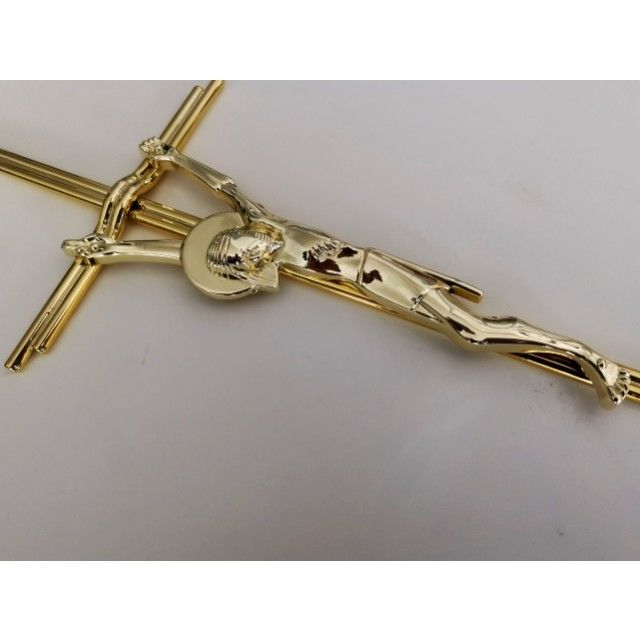 Double Steel Wire Funeral Crucifix For Italy Wooden Coffin SGS Catholic Casket Crucifix