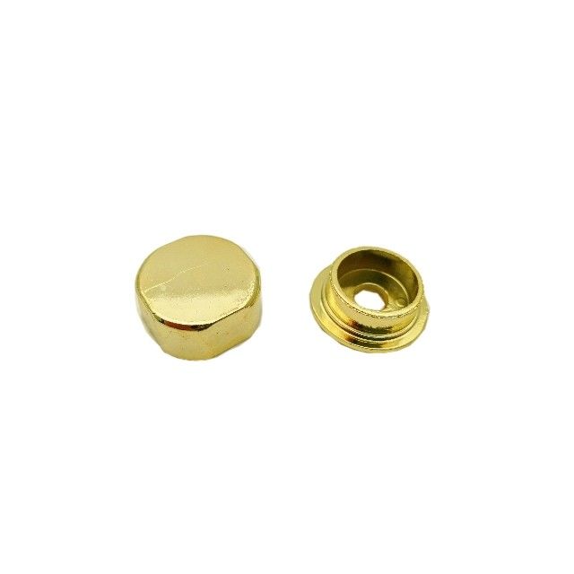 France ABS Button Coffin Ornaments 2*1cm Gold Plated 6112