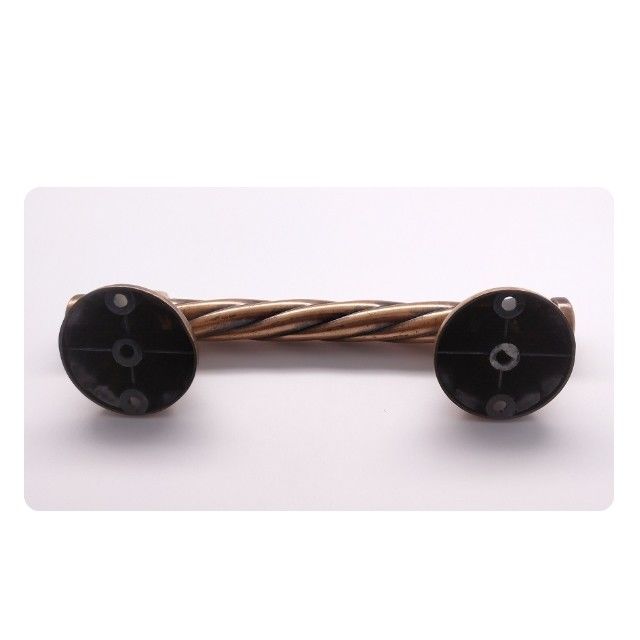 26*6.5cm Fixed Point Antique Coffin Handles Copper Finished With Twisted Steel Bar