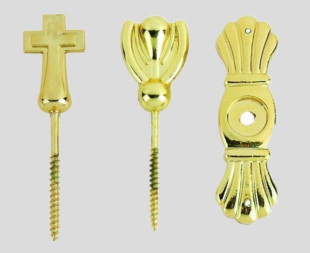France ABS Button Coffin Ornaments 2*1cm Gold Plated 6112
