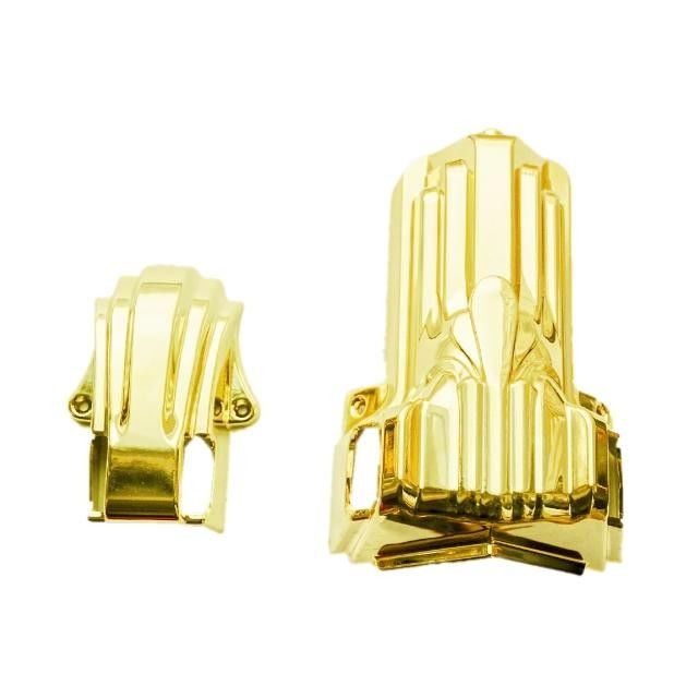 PP ABS Plastic Coffin Accessories With Stationary Handles Gold Plated