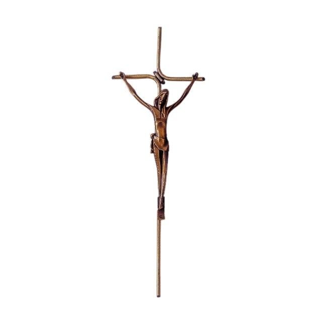 Antique Copper Spanish Funeral Cross 74*26cm European Style