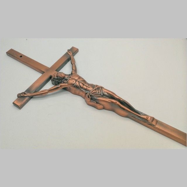 NP AB Electronic Plated Funeral Crucifix For Coffin Lid Decoration