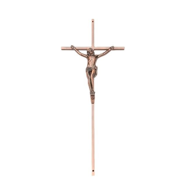 Die Casting Religion Casket Crucifix Decoration Metal Cross 45*18cm