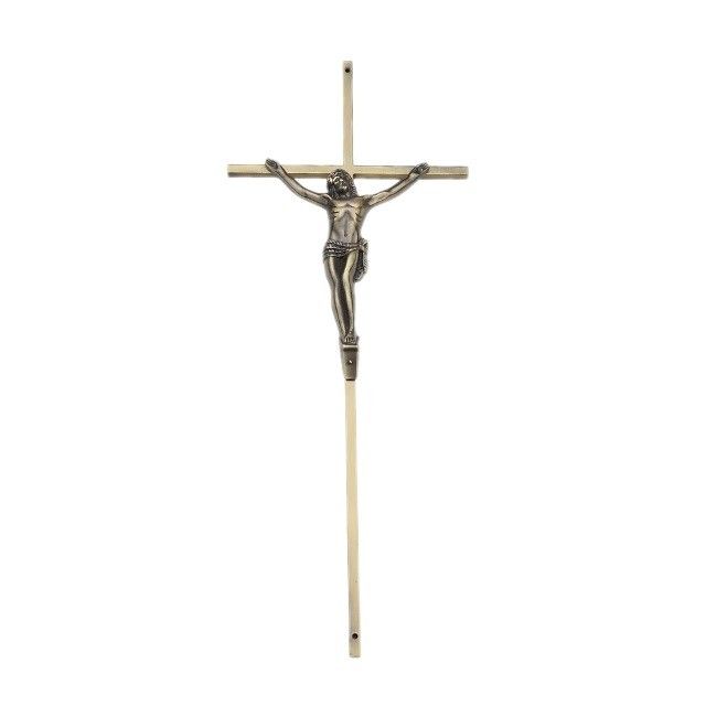 Die Casting Religion Casket Crucifix Decoration Metal Cross 45*18cm