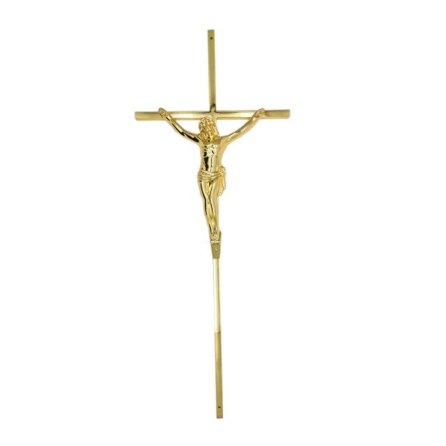 Christian Coffin Funeral Crucifix Electronic Brass Plated Catholic Casket Crucifix