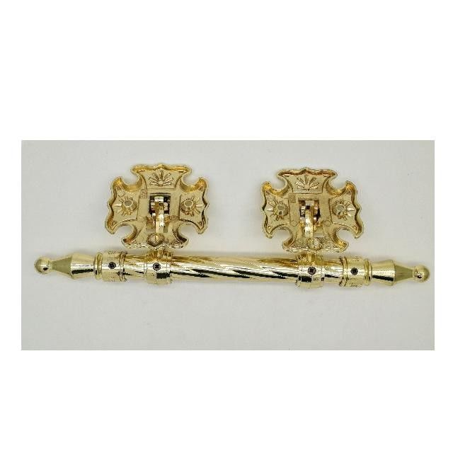 Gold Plating Funeral Swing Casket Bar With 20mm Twisted Bar