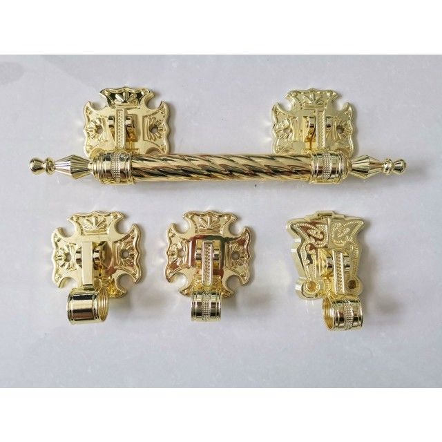 Gold Plating Funeral Swing Casket Bar With 20mm Twisted Bar