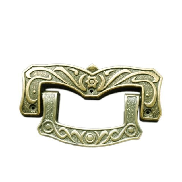 19*11cm French Type Antique Coffin Handles Brass Plated 120kg Weight Lifting