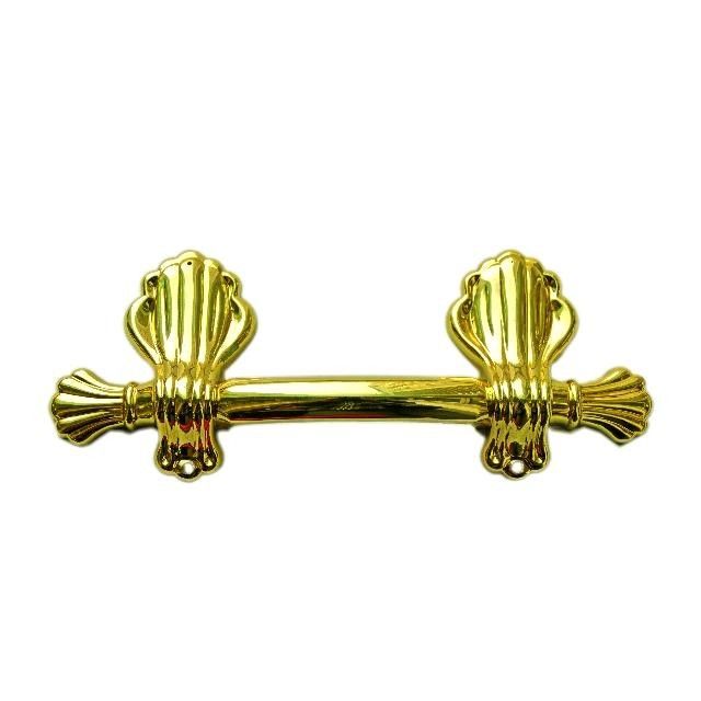 SGS Plastic Coffin Handles Electronic Brass 26*10cm Gold Plated Coffin Accessories