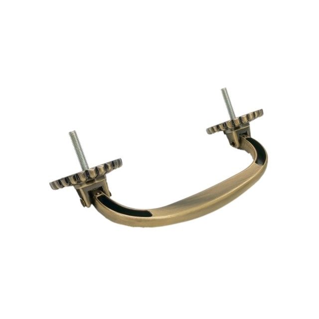 Brass Finish Wooden Coffin Fittings 19*7cm