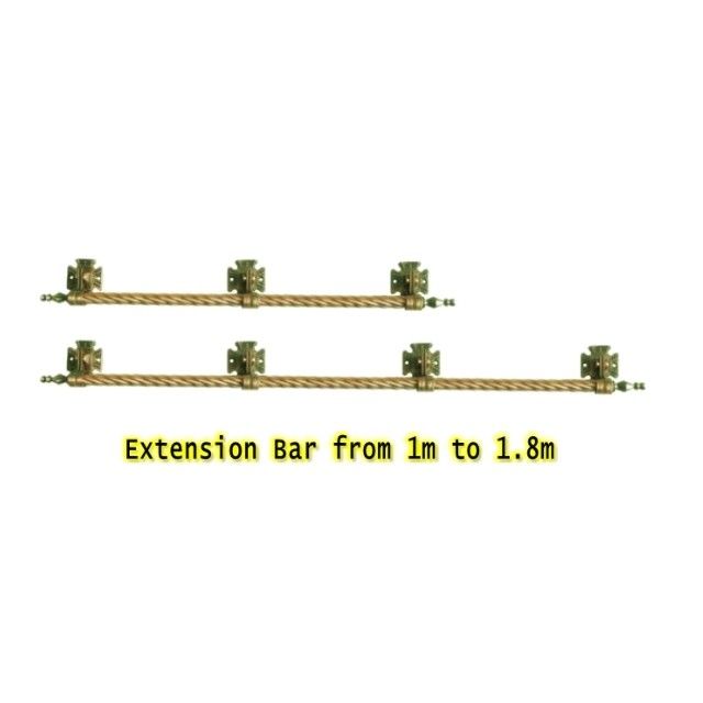 Antique Brass Casket Bar Extend Length 1.8m