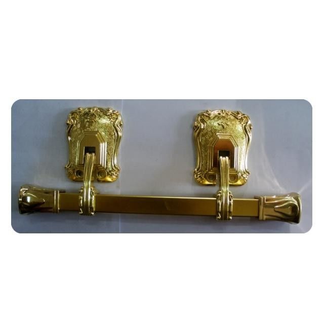 30*12cm Square Pipe Burial Coffin Fittings 20mm Shinning Gold Casket Handles