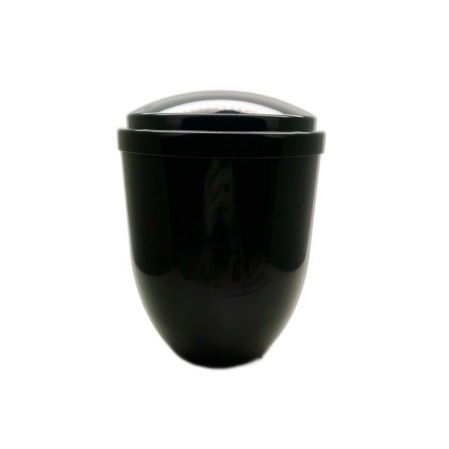 Funeral Products Coffin Hardware Plastic Urn For Ash Capacity 3.3L In Black Color