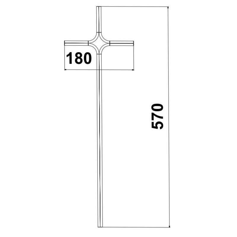 Decoration 8041 Coffin Funeral Crucifix Double Steel Wire 6mm Metal Cross