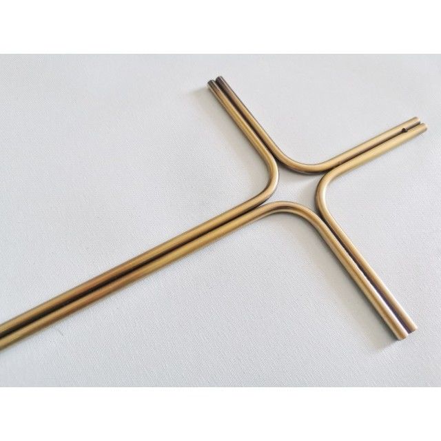 Decoration 8041 Coffin Funeral Crucifix Double Steel Wire 6mm Metal Cross