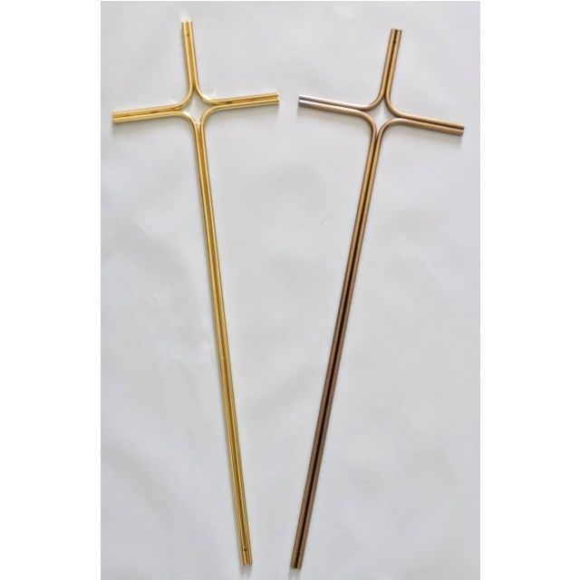 Decoration 8041 Coffin Funeral Crucifix Double Steel Wire 6mm Metal Cross