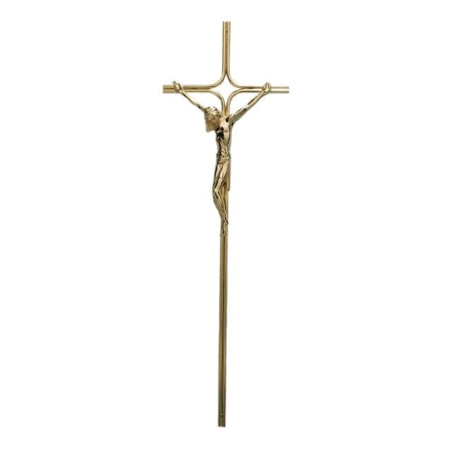 Metal Funeral Coffin Crucifix 8042 Decoration Gold Plated Color
