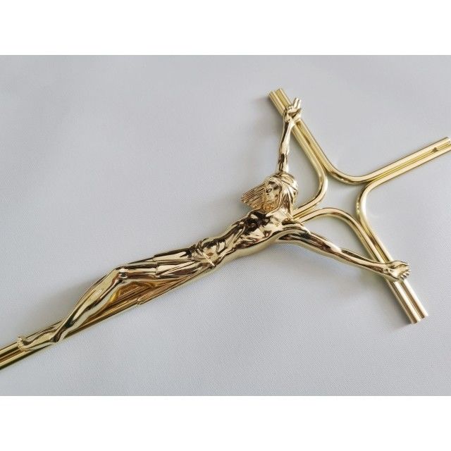 Metal Funeral Coffin Crucifix 8042 Decoration Gold Plated Color
