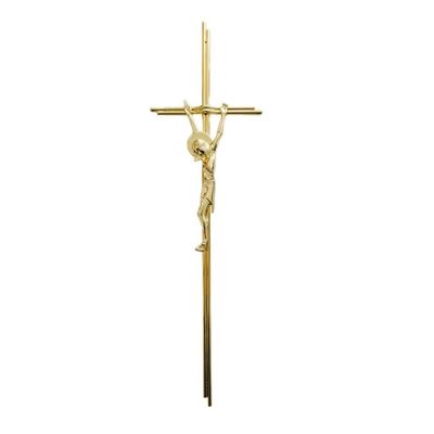 Double Steel Wire Funeral Crucifix For Italy Wooden Coffin SGS Catholic Casket Crucifix