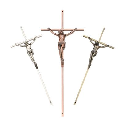 Die Casting Religion Casket Crucifix Decoration Metal Cross 45*18cm